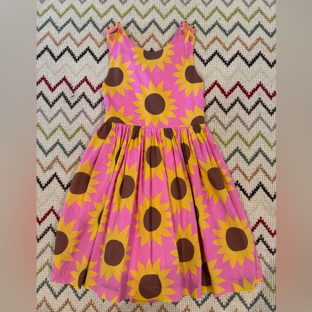 Boden Pink Sunflower Dress